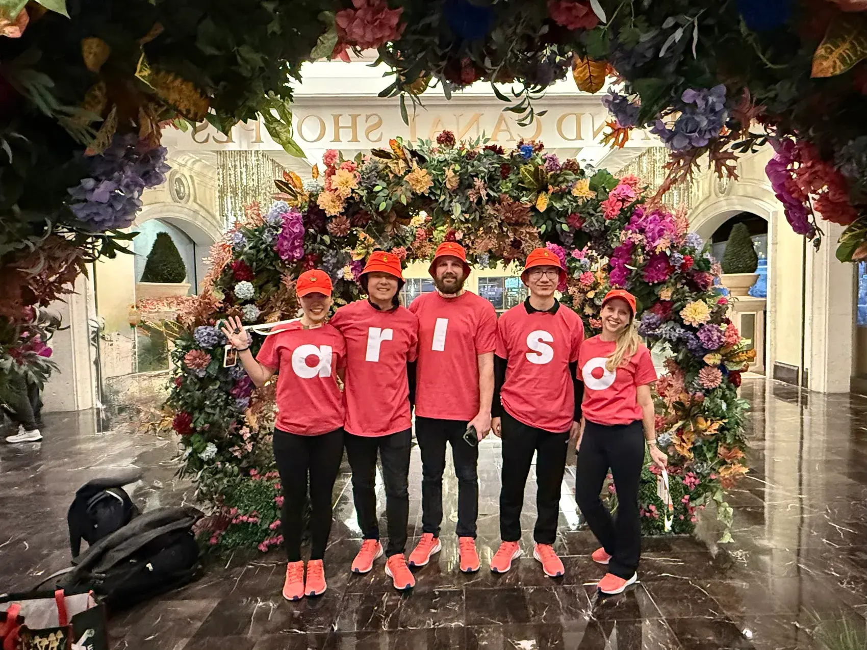 In our ariso tees on an onsite